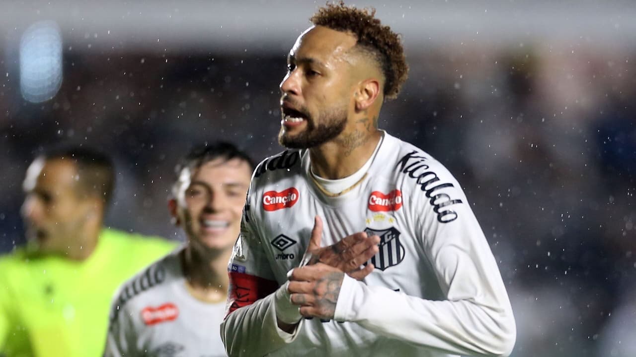 Melhores Momentos: Neymar marca, e Santos vence Bragantino em jogo morno; dê suas notas